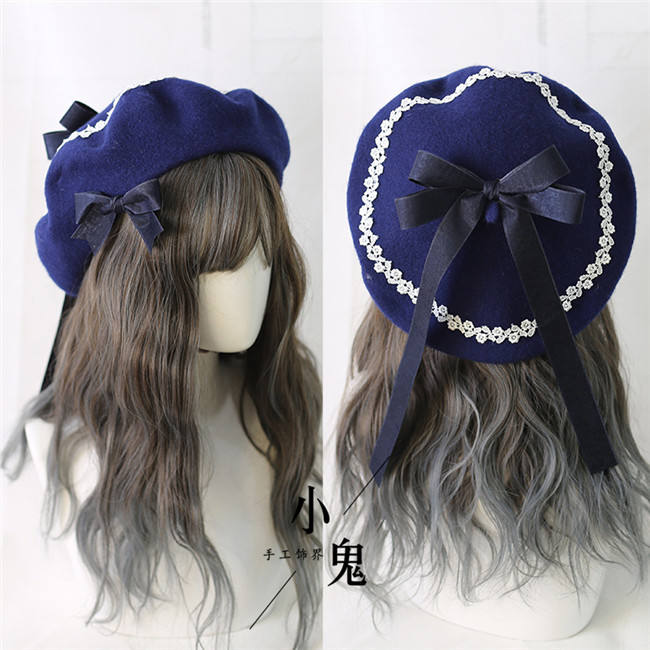 Lace Bow Vintage Lolita Beret