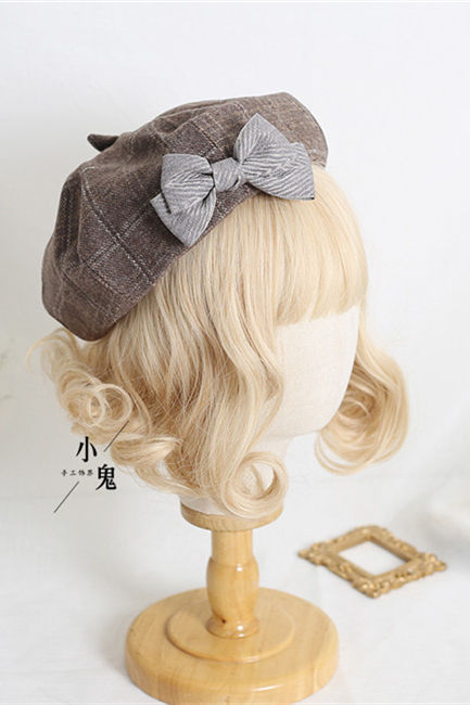 Vintage Plaid Lolita Beret