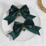 Dark Black Halloween Lolita Hairclip