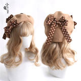 Polka Dots Bow Sweet Lolita Beret