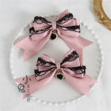 Dark Black Halloween Lolita Hairclip