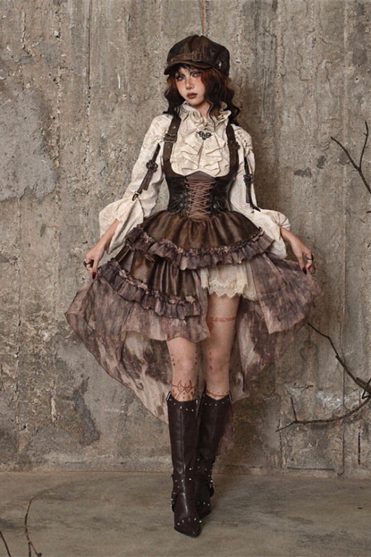 Blood Supply Journey into Exile Steampunk Dress, Blouse