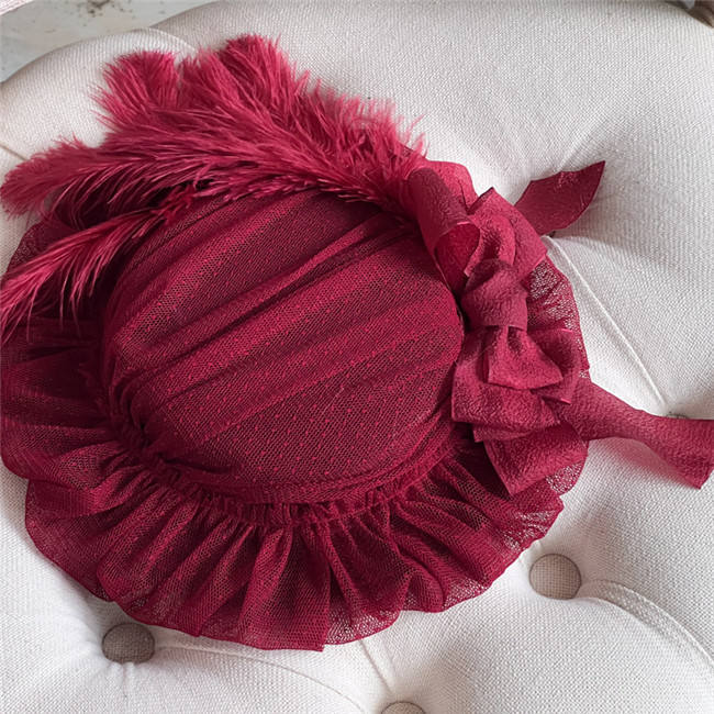 Hand-made Dots Yarn Flat Hat