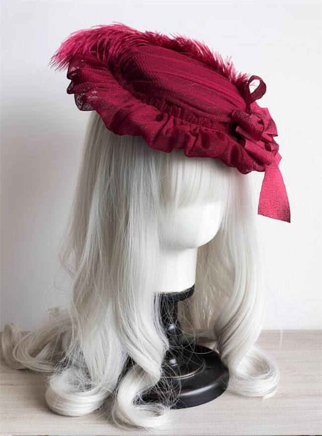 Hand-made Dots Yarn Flat Hat
