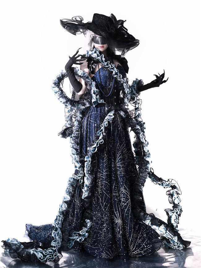 Cthulhu Tentacle Shape Adjustable Petticoat and OP Dress