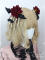 A pair of Red  Rose Hairclip
