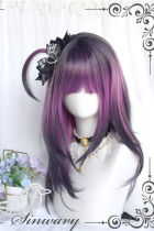 Purple Ombre Midi Lolita Wigs