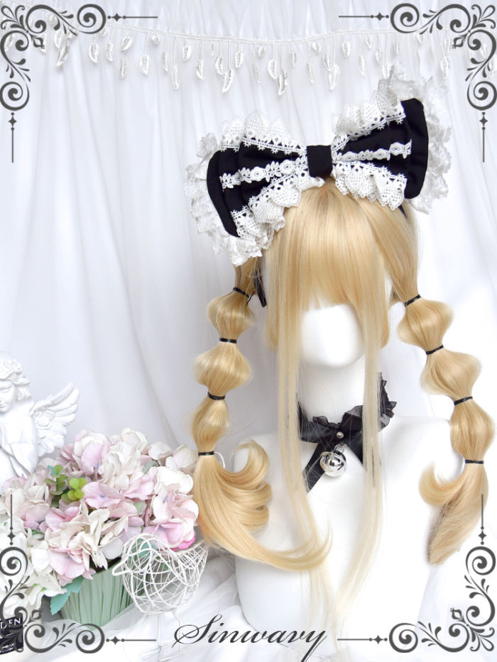 Long Curly Ponytails Blonde Lolita Wigs