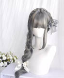 Silver White Natural Curly Lolita Wigs
