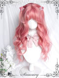 Love Letter Peach Pink Long Curly Lolita Wigs