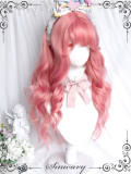 Love Letter Peach Pink Long Curly Lolita Wigs