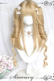 Gold Long Curly Ponytails Lolita Wigs