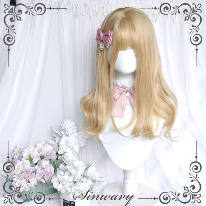 Long Curly Ponytails Blonde Lolita Wigs