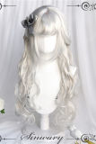 Silver White Natural Curly Lolita Wigs