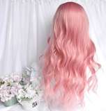 Love Letter Peach Pink Long Curly Lolita Wigs