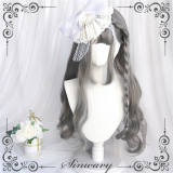 Silver White Natural Curly Lolita Wigs
