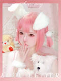 Love Letter Peach Pink Long Curly Lolita Wigs