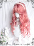 Love Letter Peach Pink Long Curly Lolita Wigs