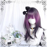 Purple Ombre Midi Lolita Wigs