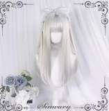 Silver White Natural Curly Lolita Wigs