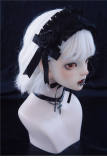 Strange Sugar Black Rose Gothic Headband