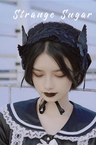 Strange Sugar Lace Wings Halloween Lolita Headband