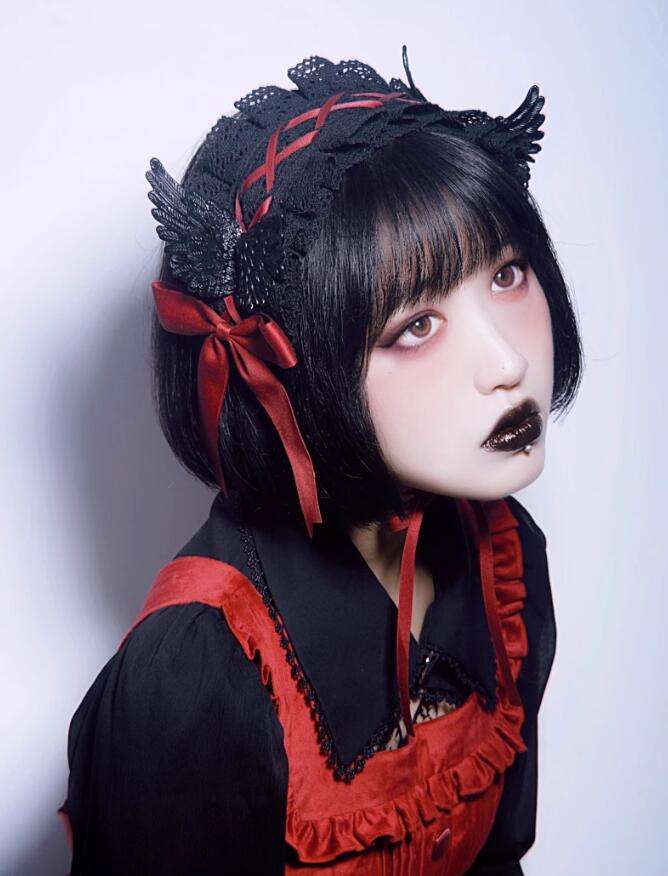 Strange Sugar Lace Wings Halloween Lolita Headband