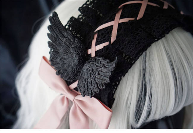 Strange Sugar Lace Wings Halloween Lolita Headband
