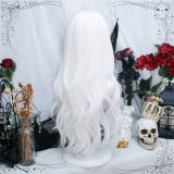 Dalao Home White Long Curls Lolita Wigs