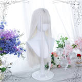 Dalao Home White Long Straight Lolita Wigs