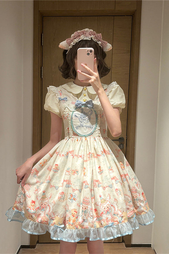 Sheep Party Plus Size Lolita Jumper Dress