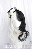 Black White Split Halloween Lolita Wig