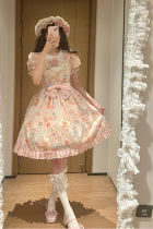 Sheep Party Emboridy Collar Plus Size Lolita Dress Pink Size 5XL