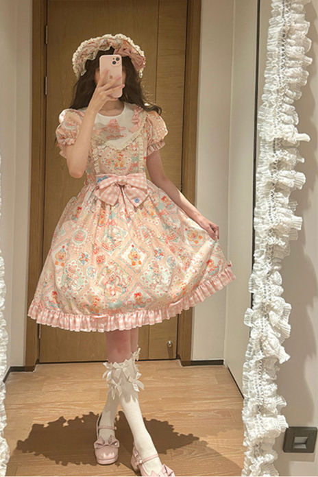 Sheep Party Emboridy Collar Plus Size Lolita Dress