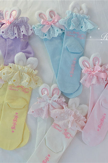 Roji Bunny Ears Summer Lolita Socks