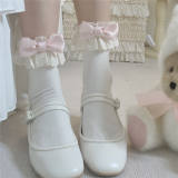 Roji Lace Bows Beige Lolita Socks