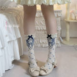 Roji Flower Print Cotton Lolita Socks