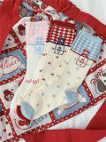 Roji Plaid Cherry Cotton Lolita Socks