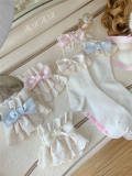 Roji Lace Bows Beige Lolita Socks