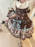 Chocolate Bear Sweet Lolita Slaopette, Blouse and Headdress