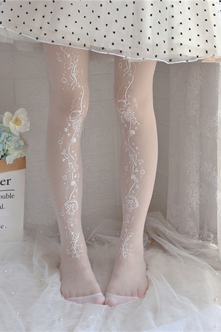 Roji Dark Sea Story Summer Lolita Tights