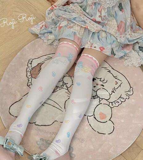 Roji Candy Paper Above Knee Socks