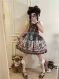 Chocolate Bear Sweet Lolita Slaopette, Blouse and Headdress