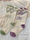 Roji Grape Vine Cotton Lolita Socks