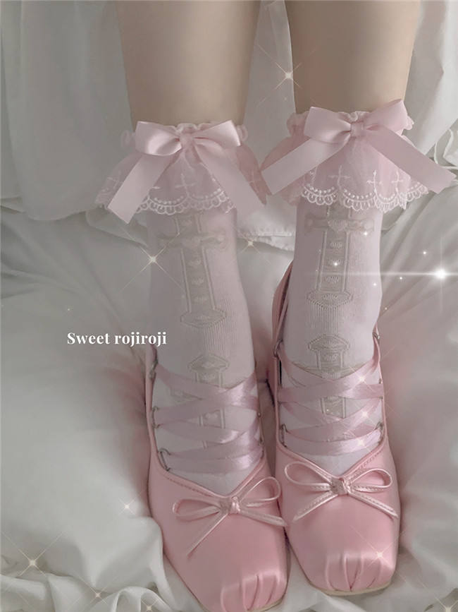 Sweet Cross Cotton Lolita Short Socks
