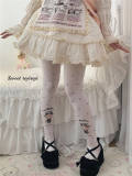 Roji Doll Print Winter Velvet Lolita Tights