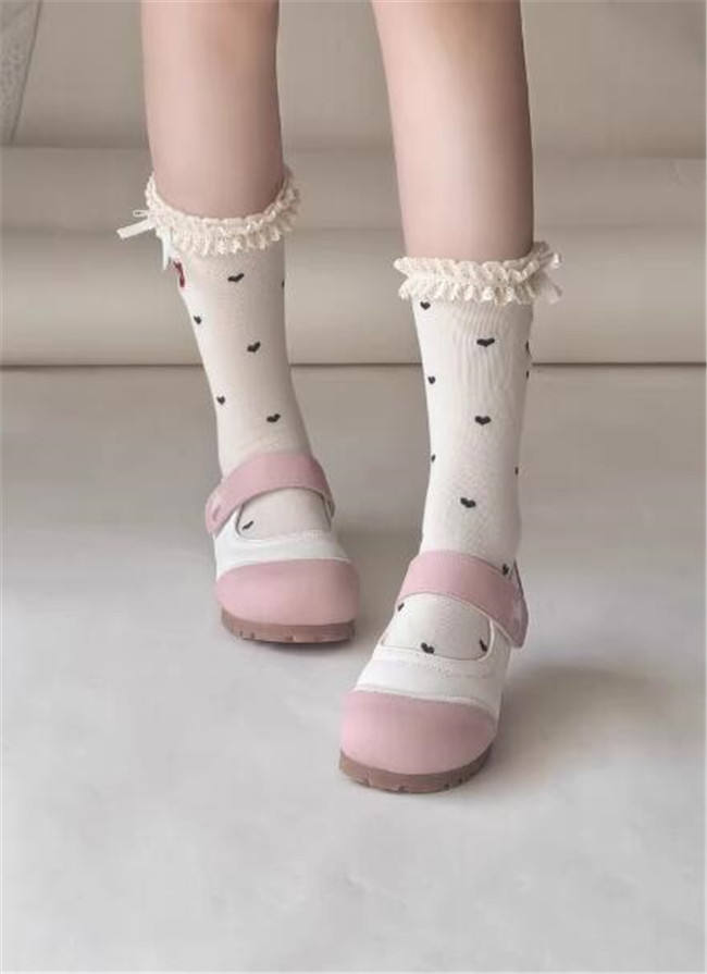 Roji Polk Dots Cotton Lolita Socks