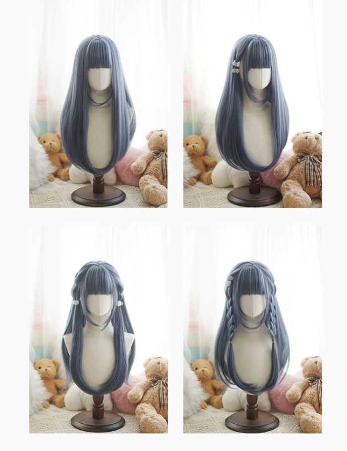 Yuchashui Sweet Long Straight Lolita Wig 60cm