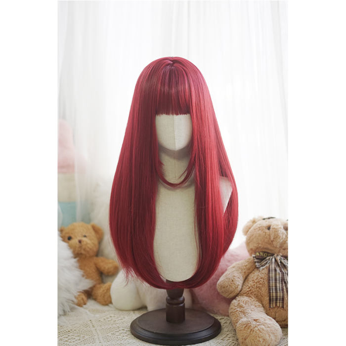 Yuchashui Sweet Long Straight Lolita Wig 60cm