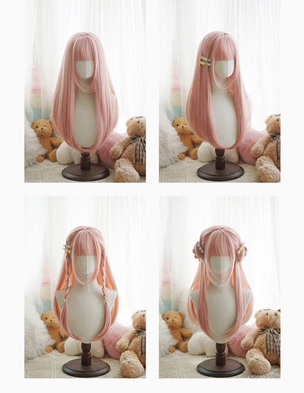 Yuchashui Sweet Long Straight Lolita Wig 60cm